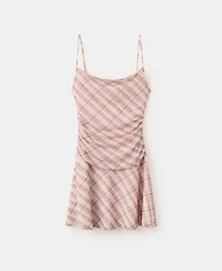Mango Women's Gathered Checked Dress