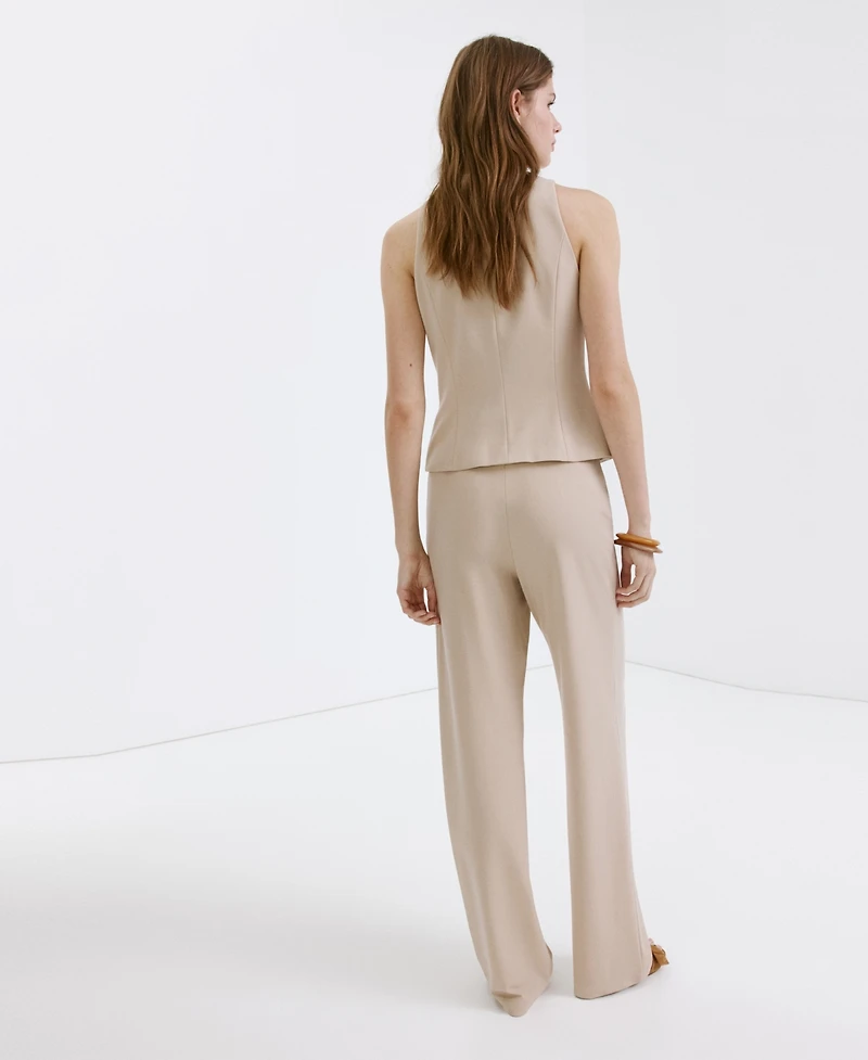 Mango Women's Zipper Fitted Vest