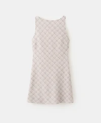 Mango Women's Back Detail Checkered Dress