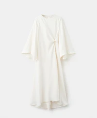 Mango Women's Ruched Satin Dress