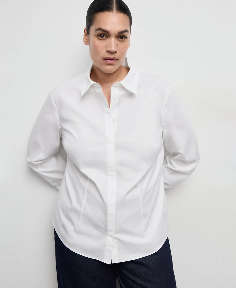 Mango Women's Slim-Fit Poplin Shirt