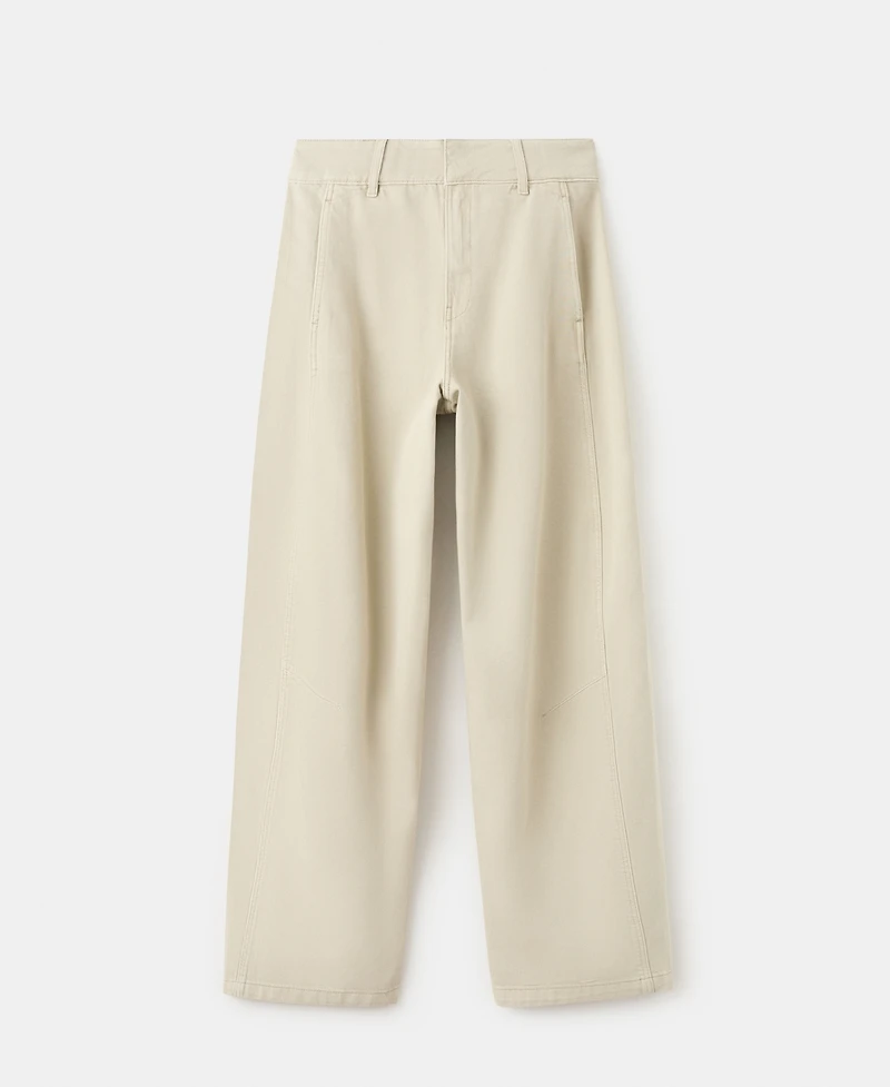 Mango Women's Seams Balloon Jeans