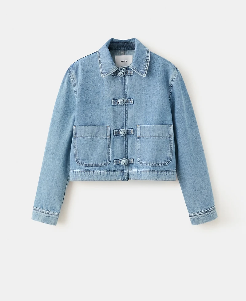 Mango Women's Toggle Detail Denim Jacket