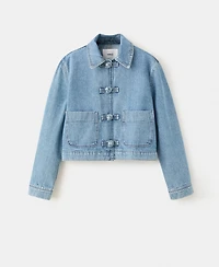 Mango Women's Toggle Detail Denim Jacket