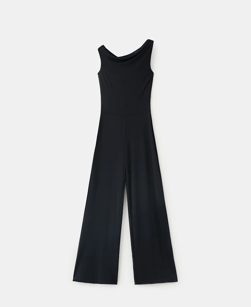 Mango Women's Draped Asymmetrical Jumpsuit