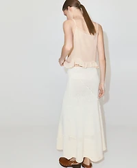 Mango Women's Embroidered Details Crinkled Top
