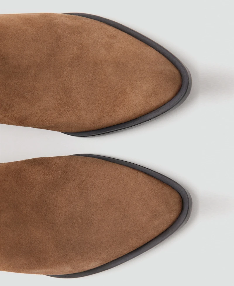 Mango Women's Heel Suede Ankle Boots