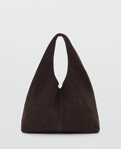 Mango Women's Suede Shopper Bag