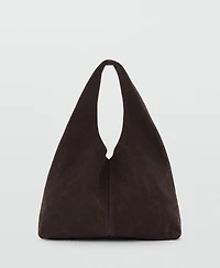 Mango Women's Suede Shopper Bag
