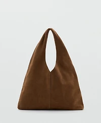 Mango Women's Suede Shopper Bag