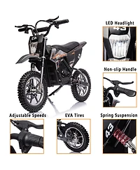 homfan Ride-On Dirt Bike, Electric, 15.5 Mph, 175 lb. Capacity, Ages 14+