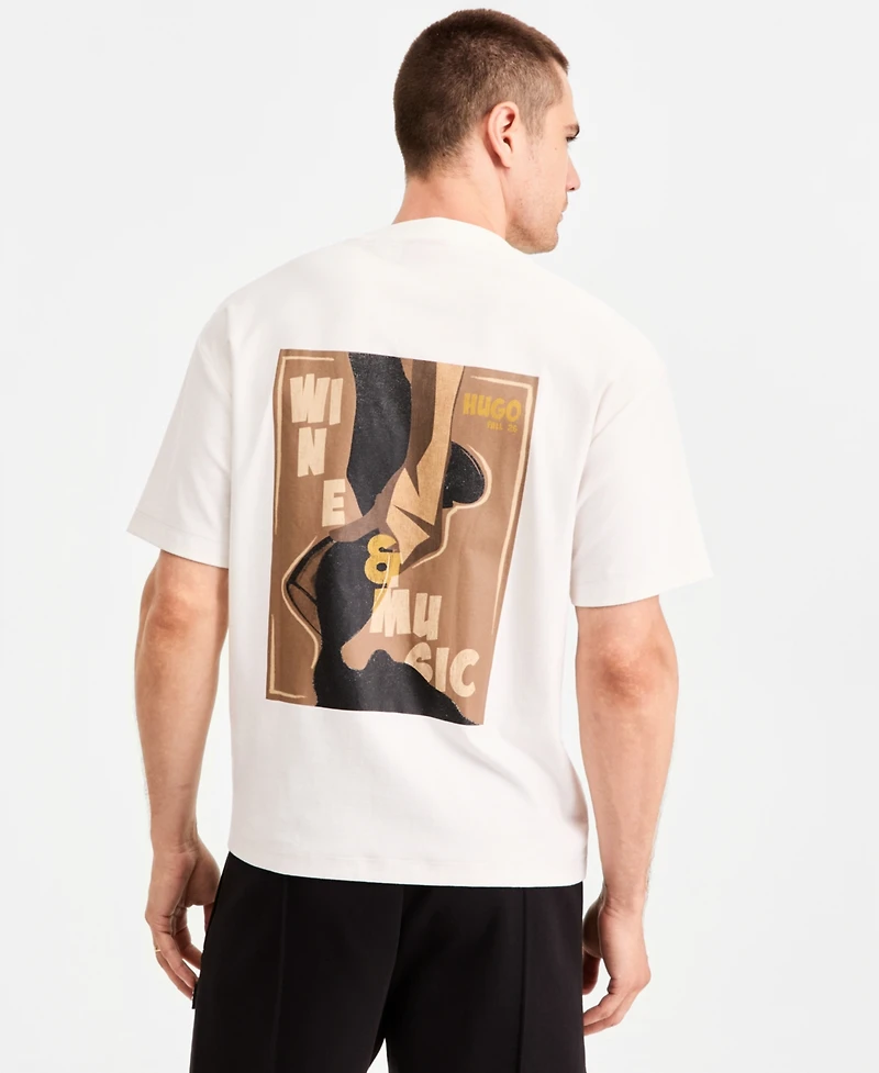Hugo by Boss Men's Detzi Graphic Crewneck Regular-Fit T-Shirt