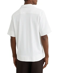 Reiss Men's Odessa Ribbed Cuban-Collar Shirt
