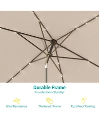 Sonkuki Enhance Your Outdoor Oasis with 10x6.5Feet Led Rectangular Patio Umbrella - Stylish, Durable, and Sun-Protective!