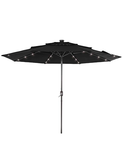 Sonkuki Enhance Your Outdoor Oasis with 10Feet Led 3-layer Patio Umbrella - Stylish, Durable, and Sun-Protective!