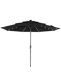 Sonkuki Enhance Your Outdoor Oasis with 10Feet Led 3-layer Patio Umbrella - Stylish, Durable, and Sun-Protective!