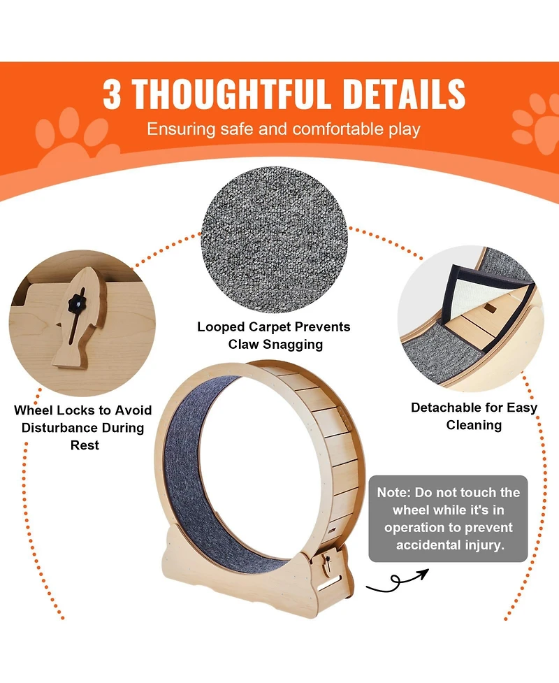 Vevor Cat Exercise Wheel Large Cat Treadmill Wheel for Indoor Cats