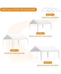 gaomon 10x20feet Heavy Duty Carport Canopy - Portable Garage with Uv Resistant and Waterproof Roof, Tarp Shelter for Cars, Trucks