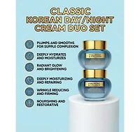 Lovery Korean Skincare Hyaluronic Collagen Day and Night Cream Set -Brightening and Hydration for Face