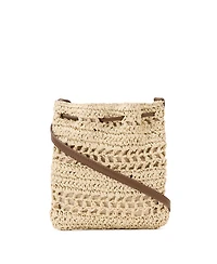 Reiss Women's Esme Raffia Effect Mini Cross-Body Handbag