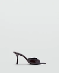 Mango Women's Patent Leather High-Heeled Sandals