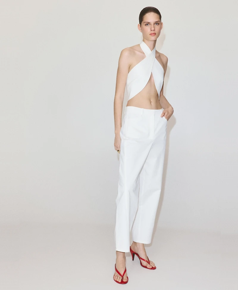 Mango Women's High-Waisted Balloon Pants
