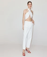 Mango Women's High-Waisted Balloon Pants