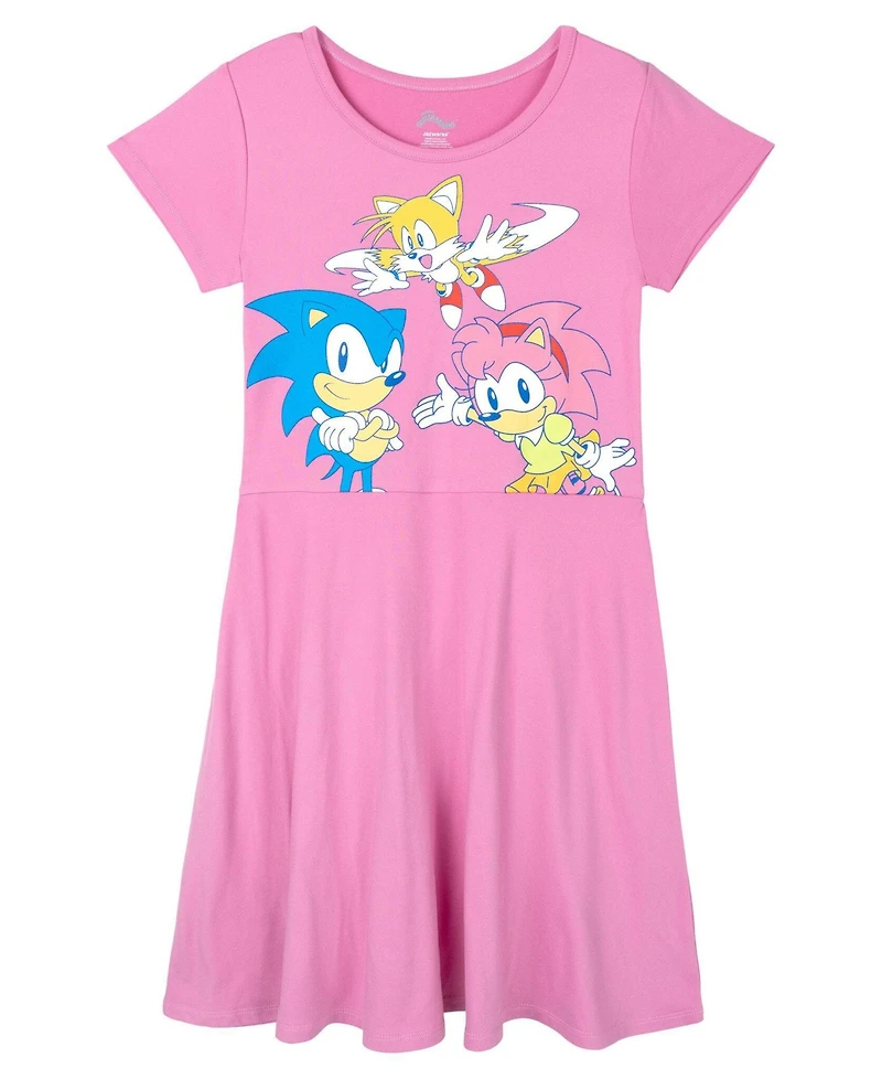 Sonic the Hedgehog Girls' 2-Piece Skater Dress Set