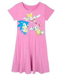 Sonic the Hedgehog Girls' 2-Piece Skater Dress Set