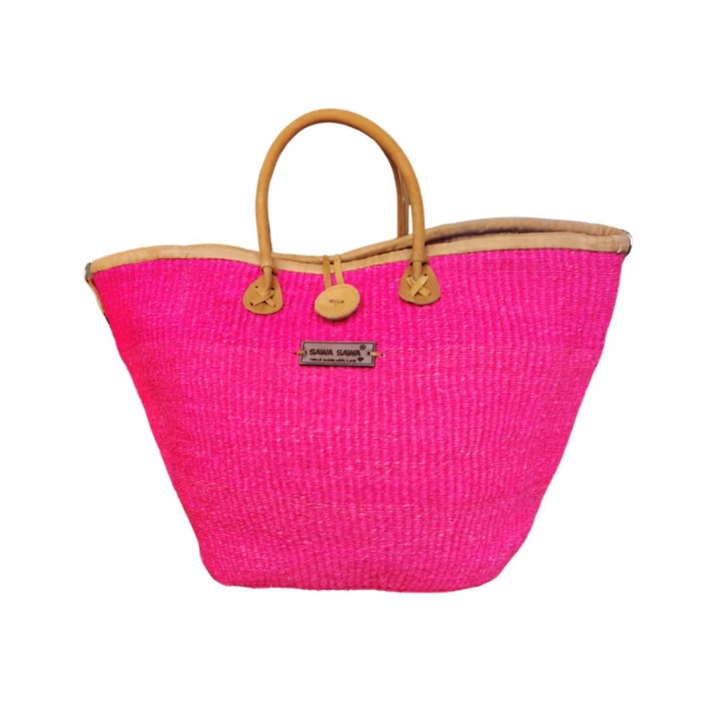 Sawa Sawa Harvest Glow Handmade Sisal Straw Medium Tote Purse