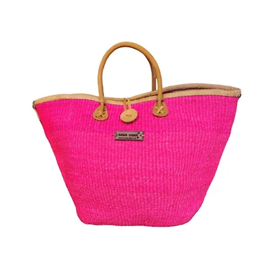 Sawa Sawa Harvest Glow Handmade Sisal Straw Medium Tote Purse