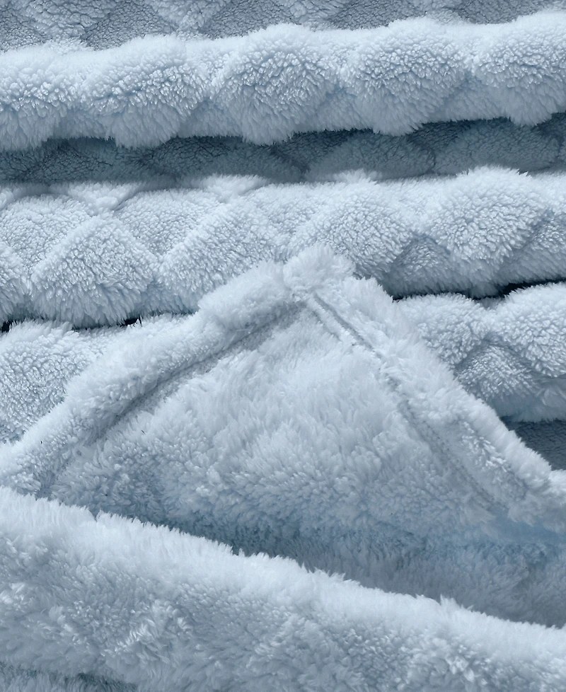 Sanctuary Jacquard Sherpa Soft Blanket, Twin
