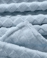 Sanctuary Jacquard Sherpa Soft Blanket, Twin