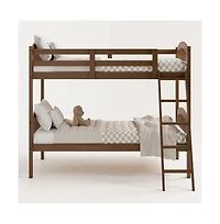Storkcraft Long Horn Twin-Over-Twin Bunk Bed (Hazelnut)
