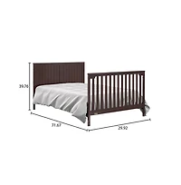 Graco Hadley 5-in-1 Convertible Crib and Changer with Drawer (Espresso)