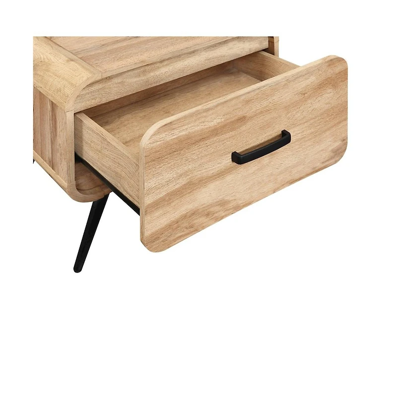 New Classic Furniture Rowan Wood 1-Drawer End Table (Set of 2)