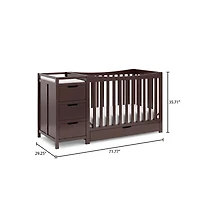 Graco Remi All-in-One Convertible Crib with Drawer and Changer (Espresso)