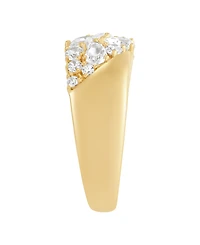 Macy's Lab-Grown White Sapphire (1-5/8 ct. t.w.) Band Ring in 14k Yellow Gold-Plated Sterling Silver