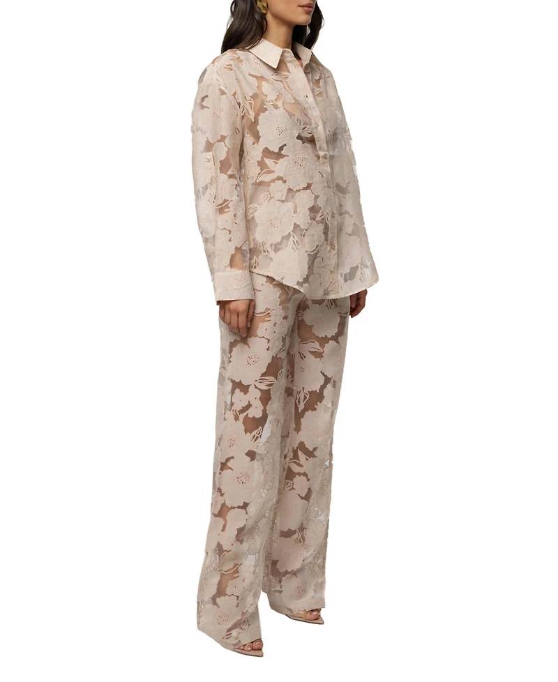 Jluxlabel Women's Organza Floral Pant