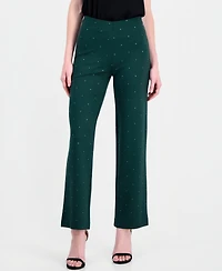 Anne Klein Women's Serenity High-Rise Wide-Leg Pull-On Pants