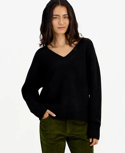 And Now This Women's Marled Long-Sleeve V-Neck Pullover, Macy's Exclusive