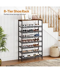 Slickblue 8-Tier Shoe Rack 29.5" with Large Storage Capacity