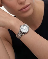 Adornia Women's Silver Classic White Face Watch