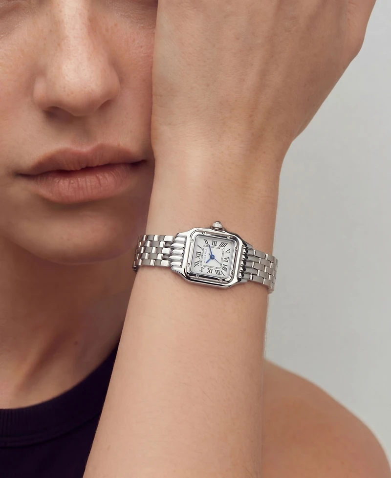 Adornia Women's Silver Paris White Face Watch