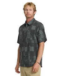 Quiksilver Men's Earth Geo Classic Stretch Ultraviolet Protection Factor Shirt
