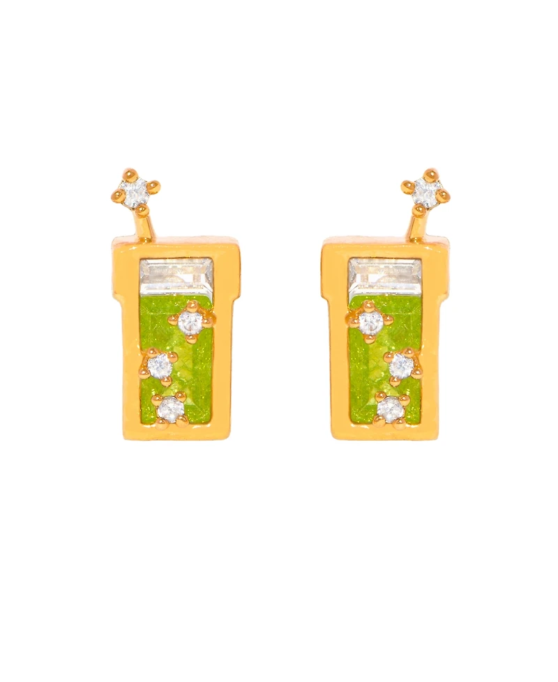Girls Crew Crystal Matcha Stud Earrings