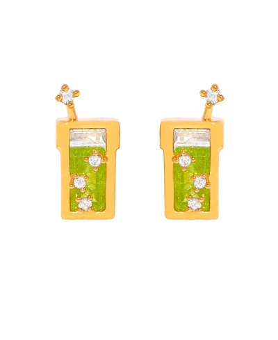 Girls Crew Crystal Matcha Stud Earrings