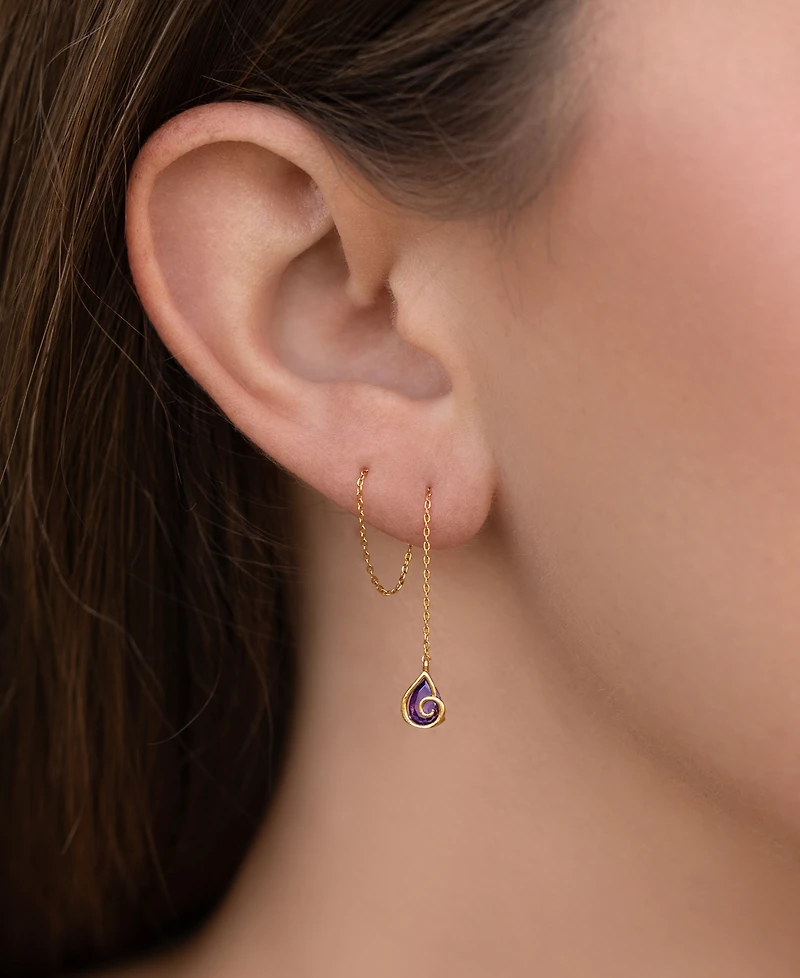 Girls Crew Crystal Disney Ursula Threader Earrings