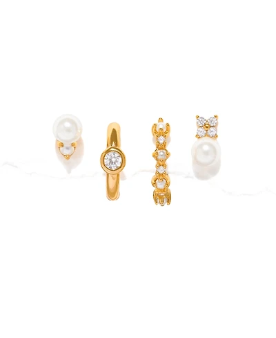 Girls Crew Crystal Cozumel Imitation Pearl Earring Set