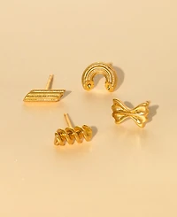 Girls Crew Al Dente Pasta Stud Earrings Set